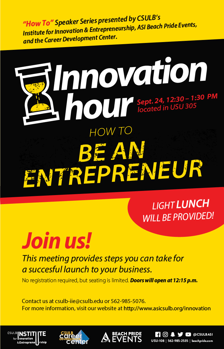 Innovation hour-how-to-be-an-entrepreneur-poster