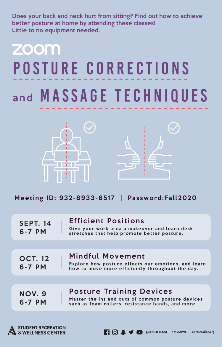 Posture Correction and Massage Technique Poster