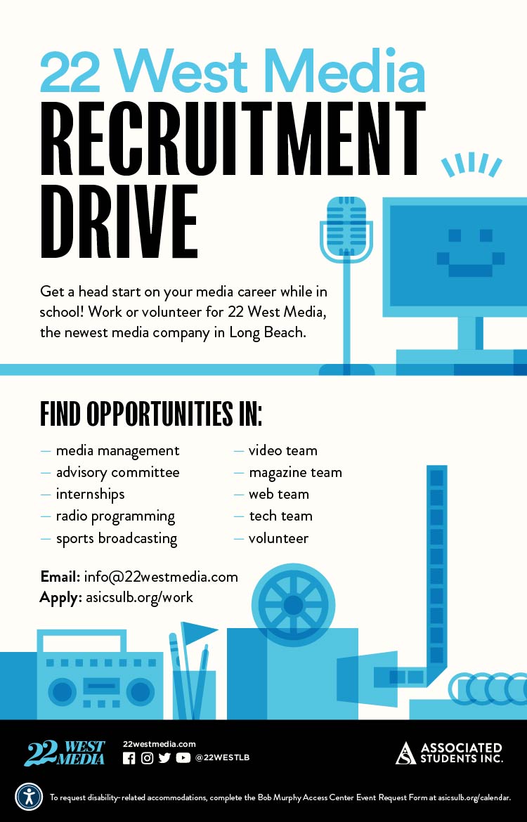 22 West Media Recruitment Drive poster