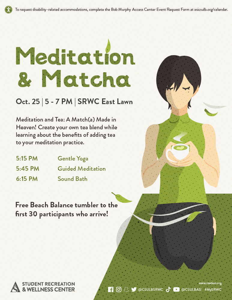 meditation and matcha poster