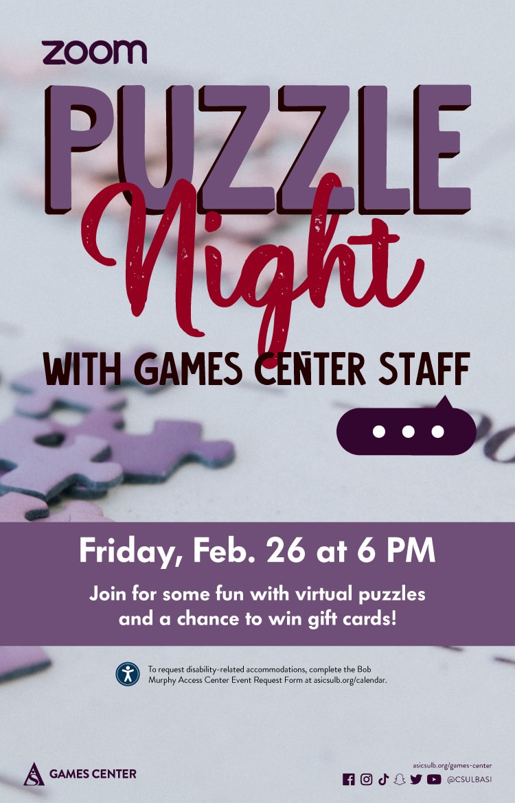 Puzzle night poster