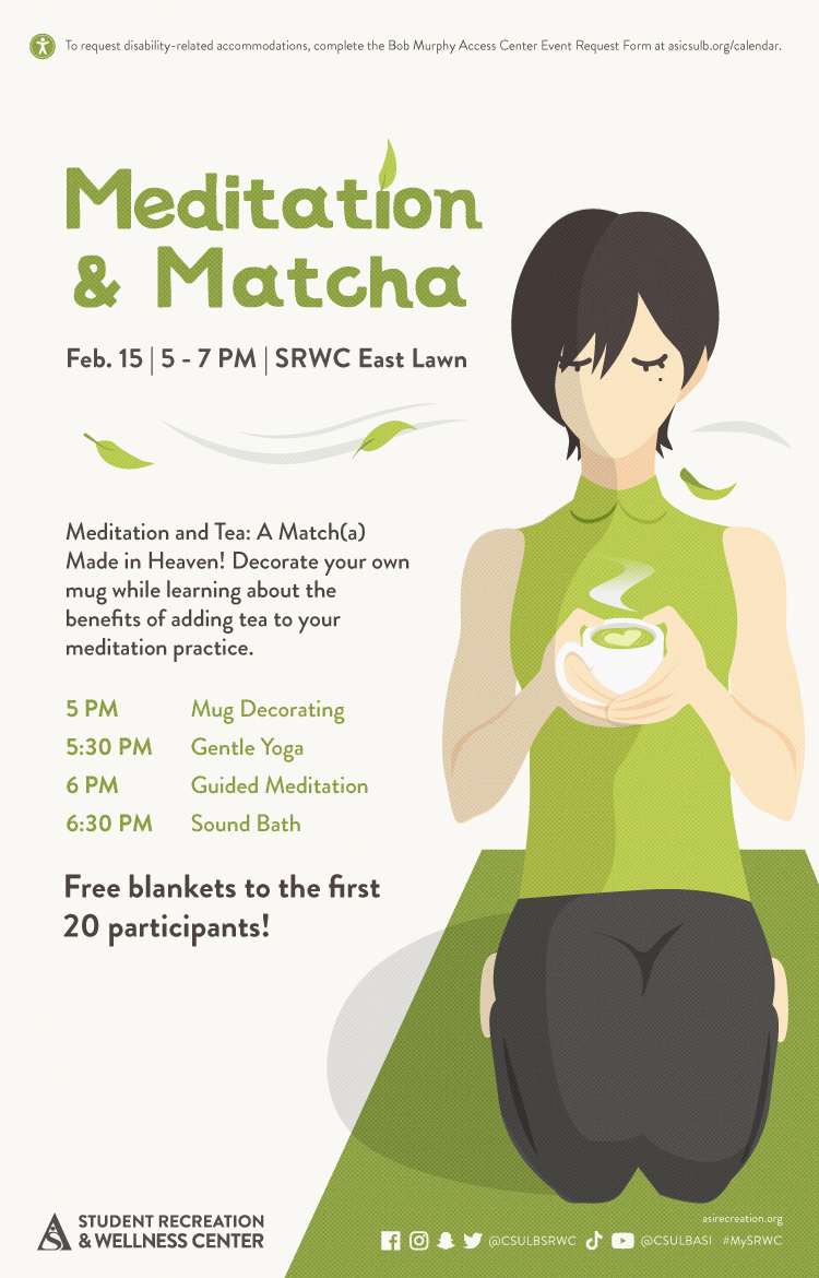 Meditation and Matcha Poster