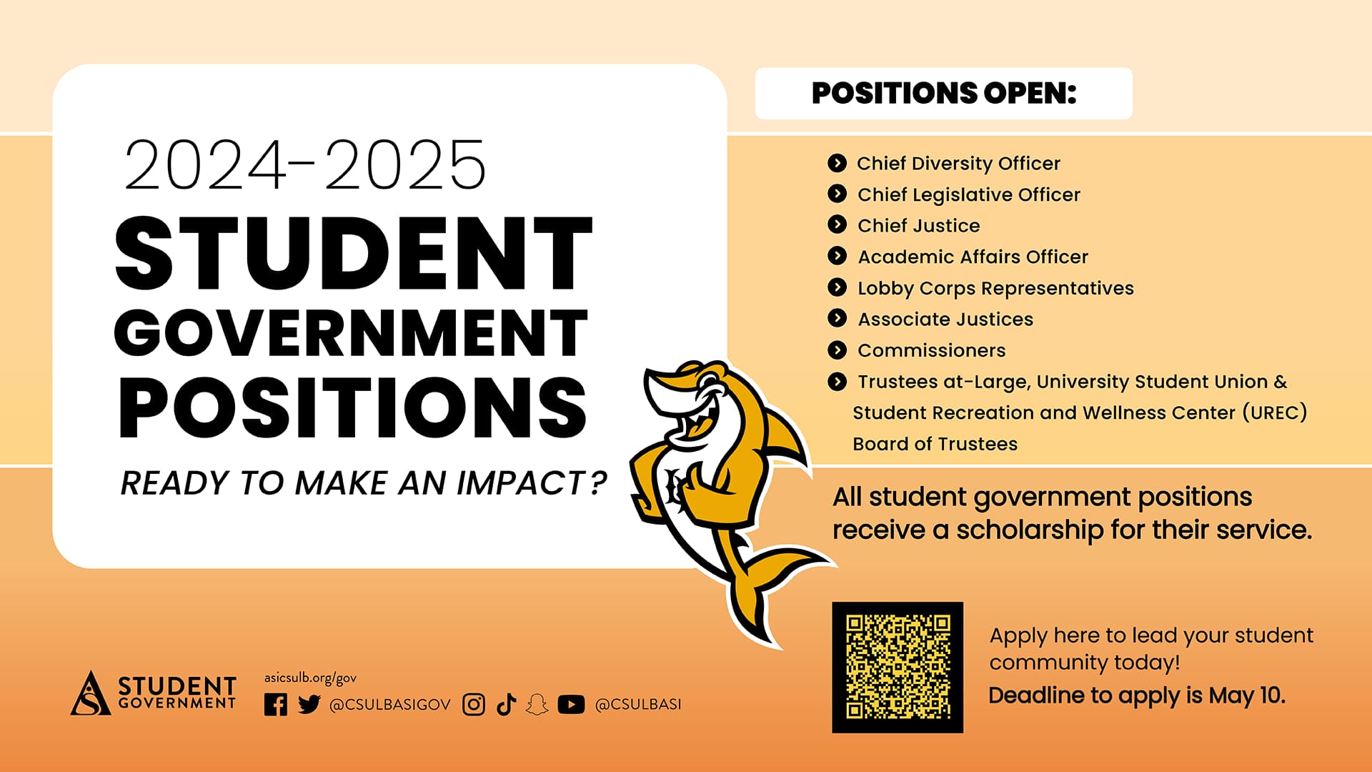 Open Student Government Positions!
                