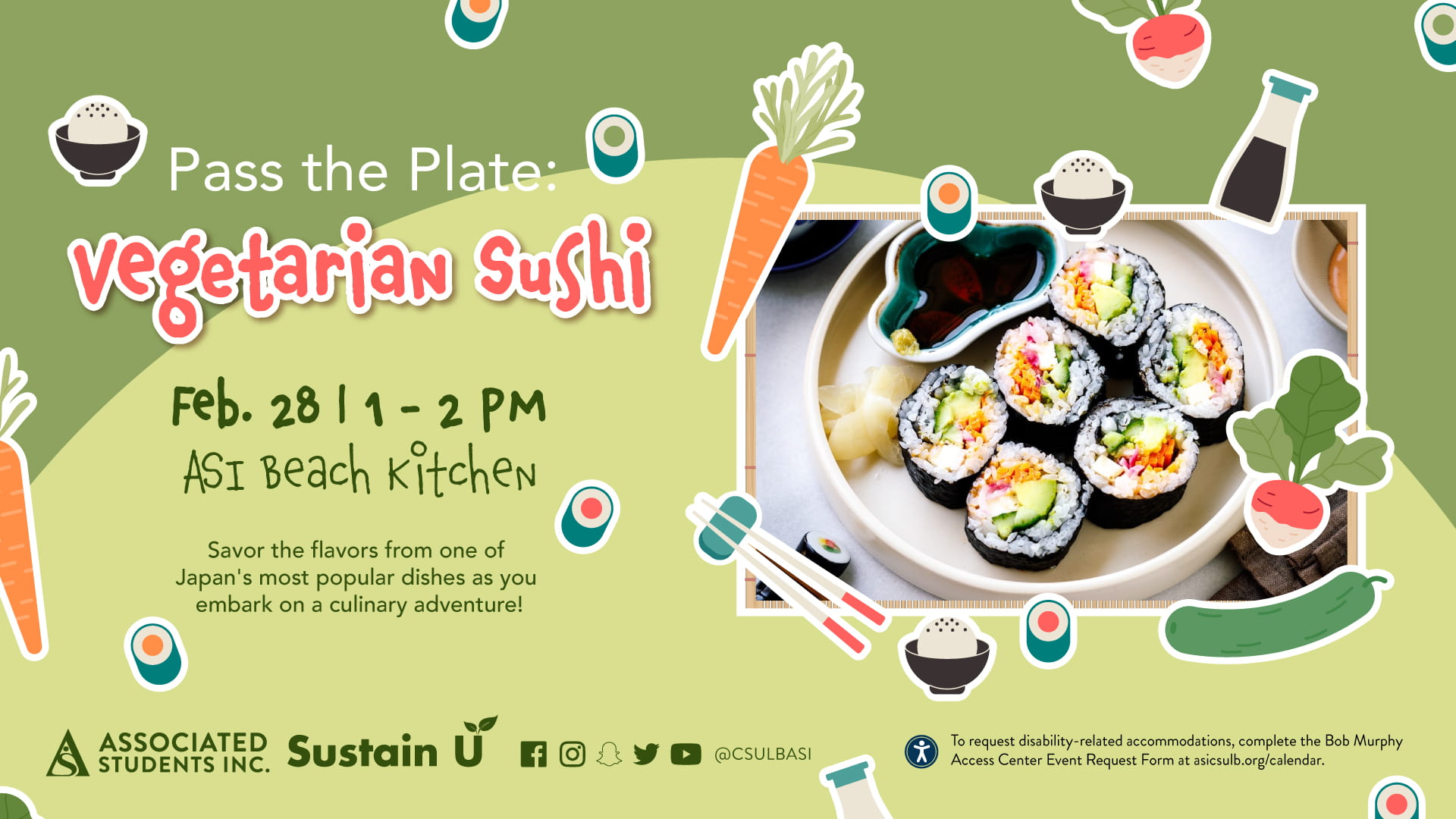 Pass the Plate Vegetarian Sushi
                