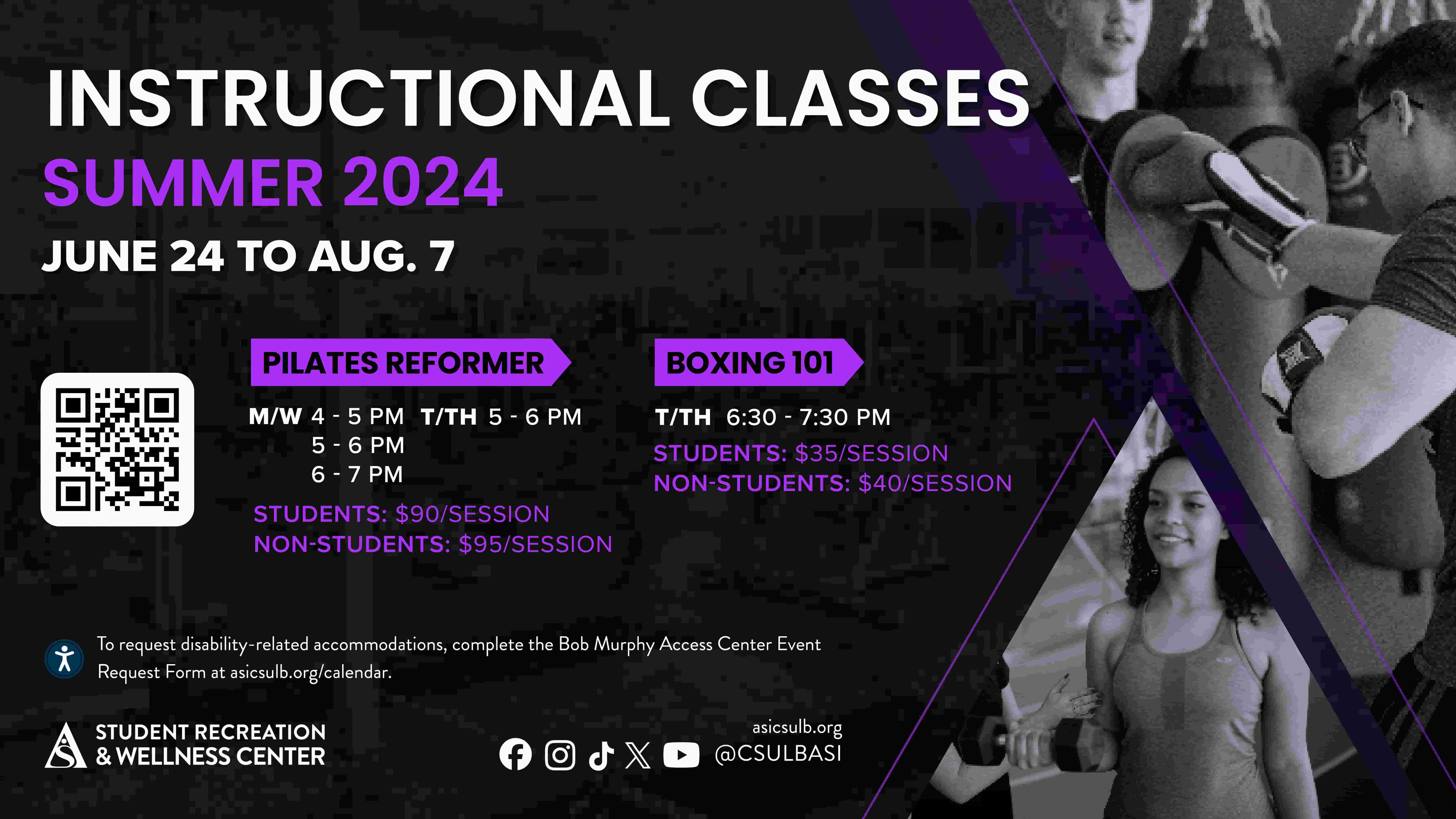 Instructional Classes Summer 2024