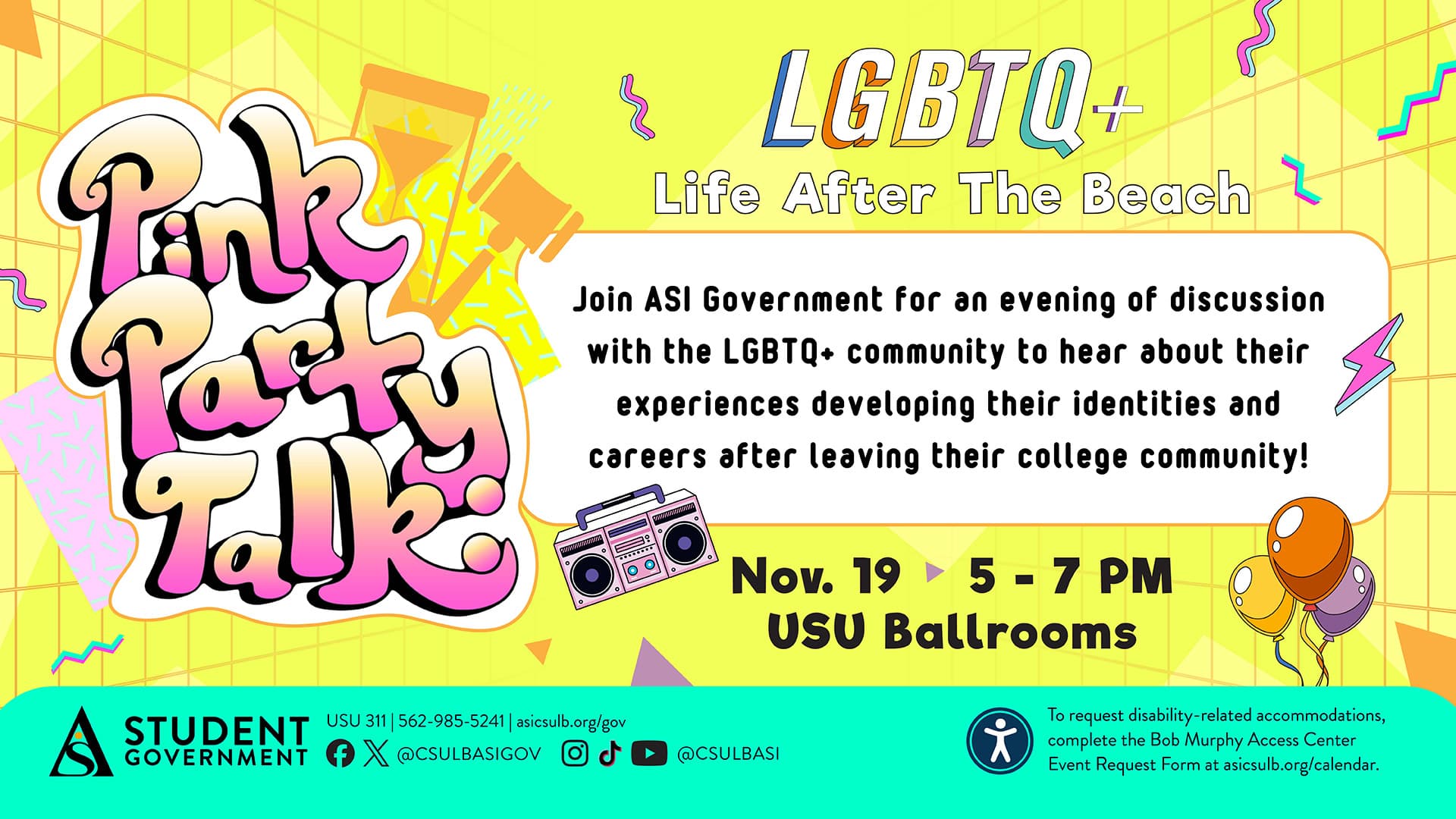 Pink Party Talk: LGBTQ Life After the Beach
                