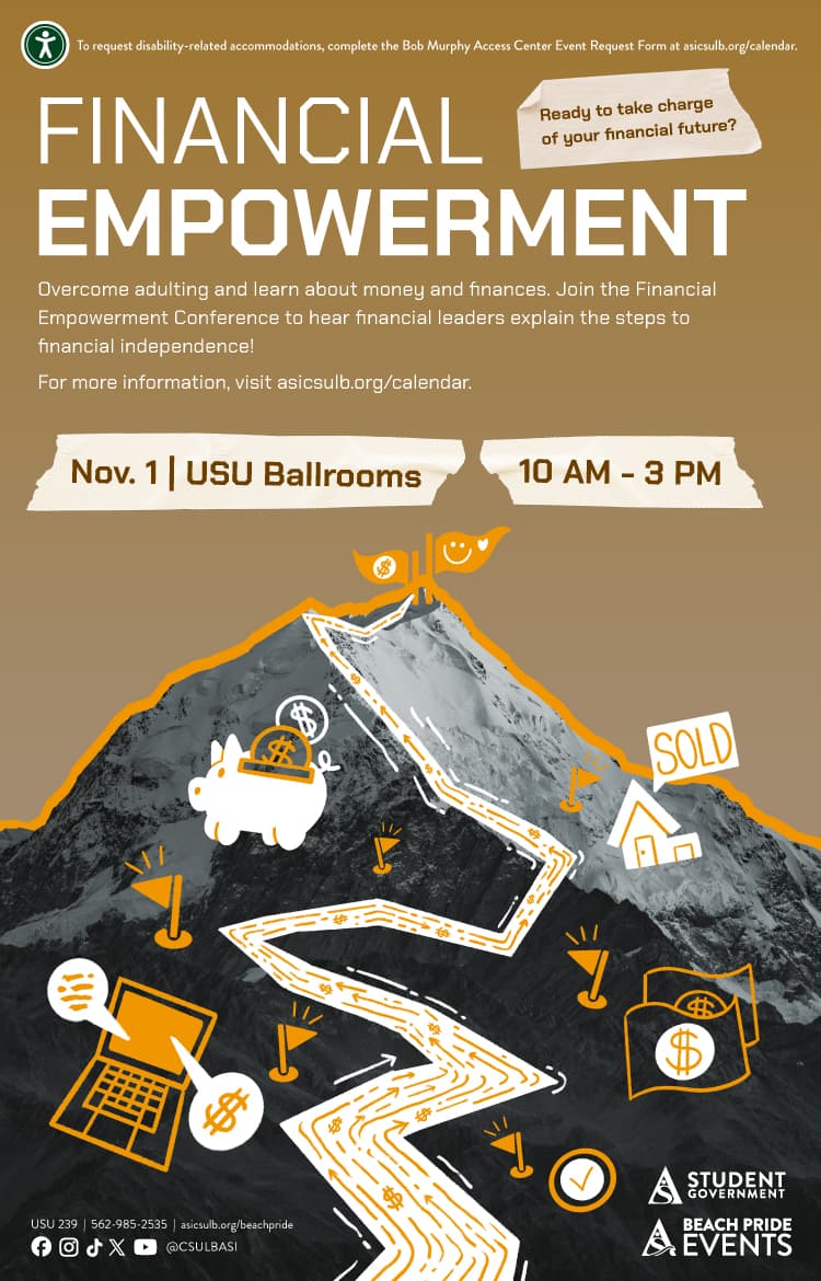 Financial Empowerment Nov 1 from 10am to 3pm at teh USU Ballrooms