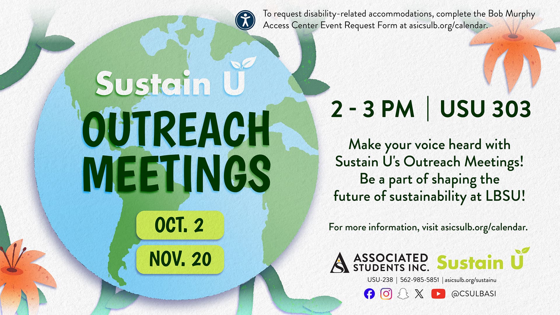 Sustain U Outreach Meetings
            