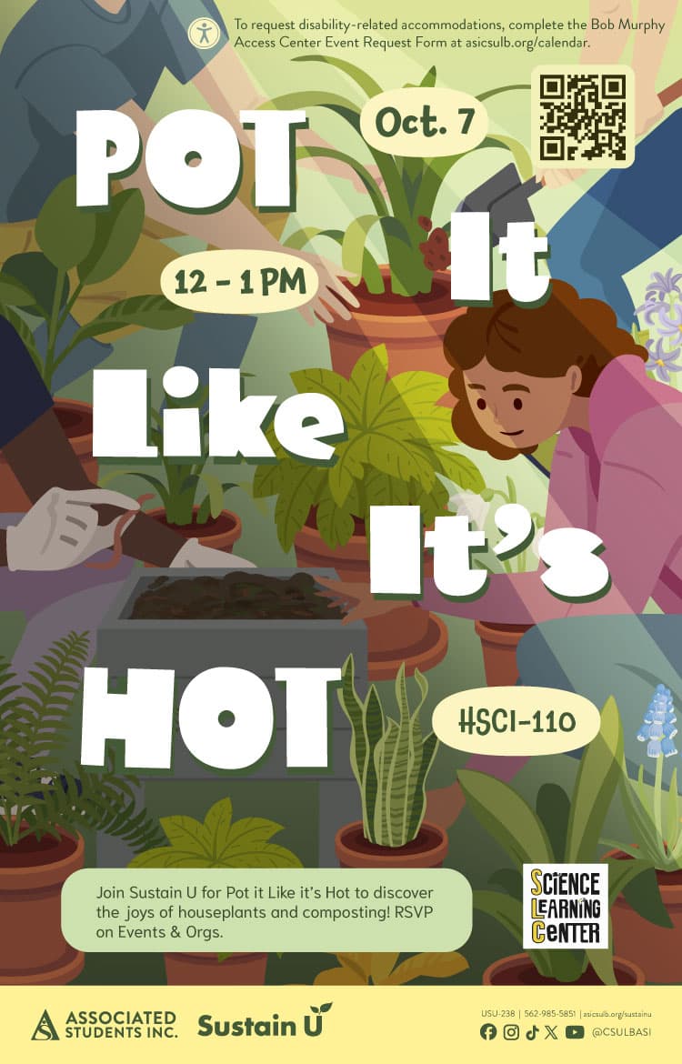 Pot it like its hot event on Oct. 7 from 12 to 1pm at The Beach Garden