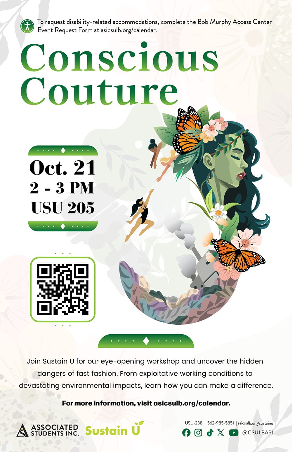 Conscious Couture Oct 21 from 2 to 3 pm at USU 205