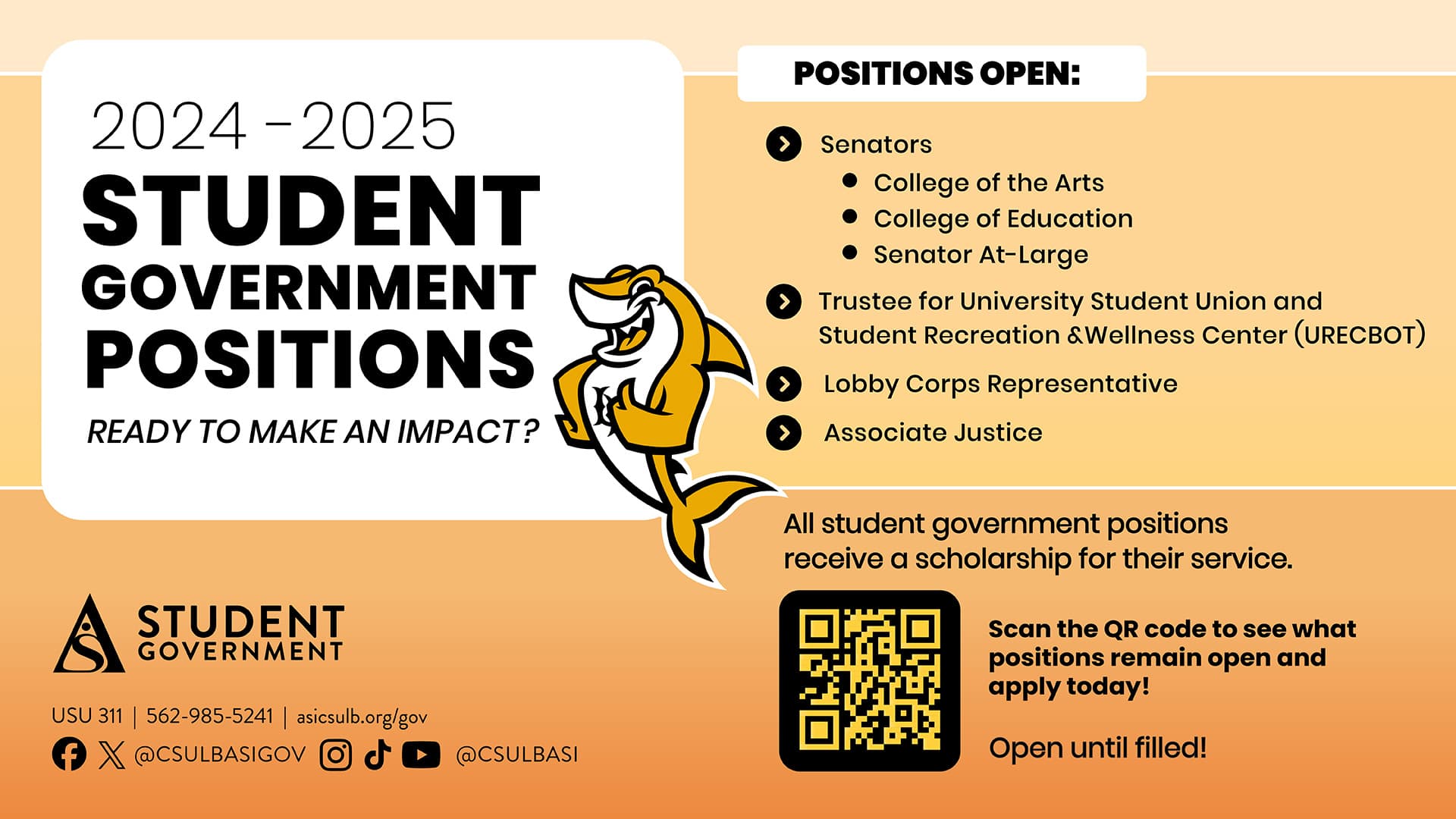 Open Student Government Positions!