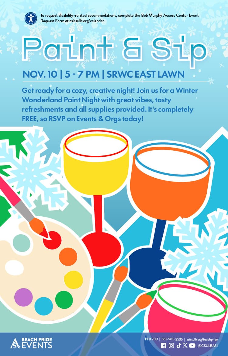 Paint & Sip
Nov. 10
5 to 7 p.m.
SRWC East Lawn