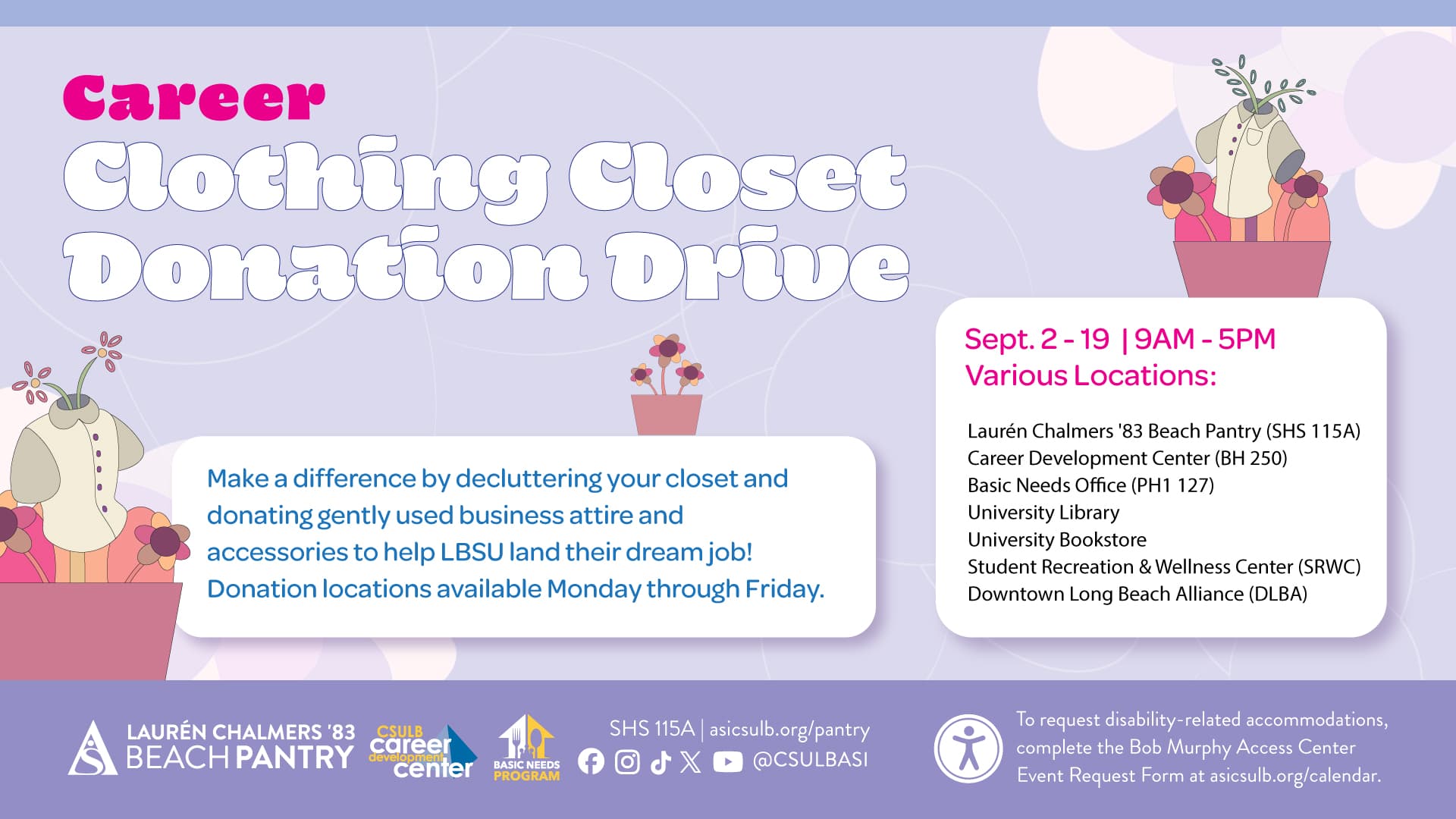 Career Clothing Closet Donation Drive