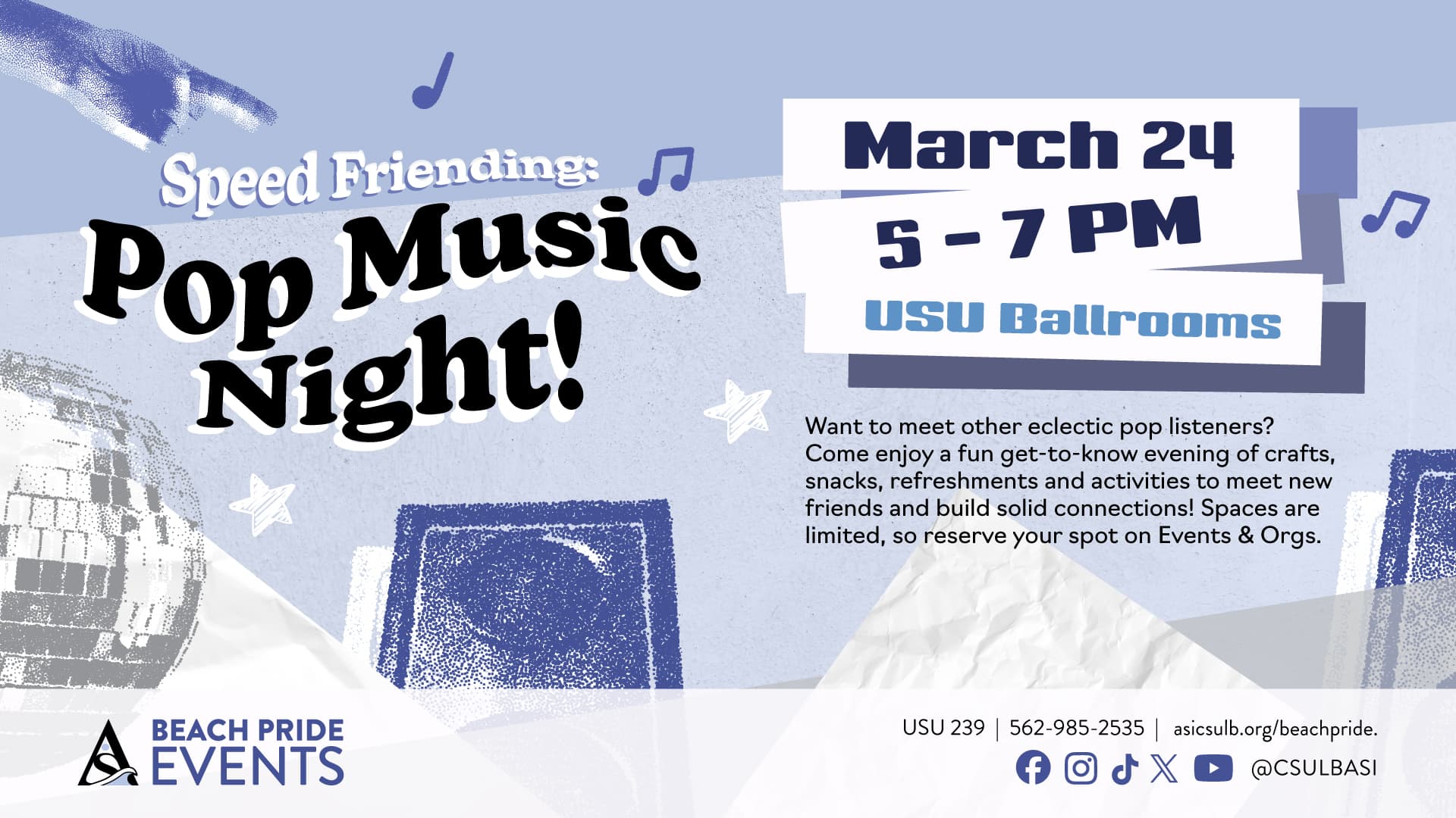 Speed Friending: Pop Music Night!
                