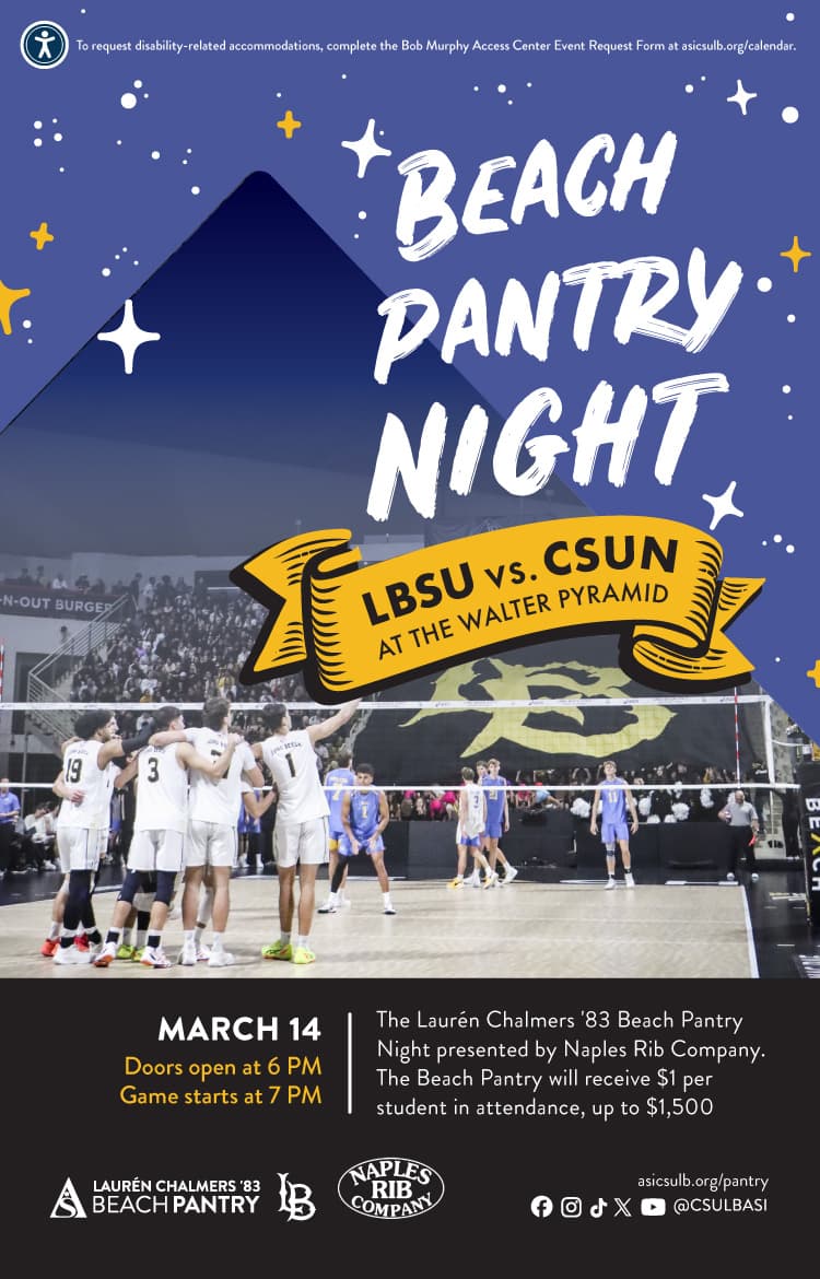 Beach Pantry Night
      March 14
      Doors open at 6 p.m.
      Game starts at 7 p.m.
      Walter Pyramid