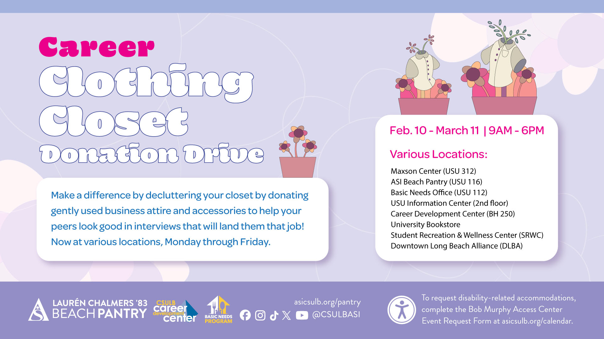 Career Clothing Donation Drive
            