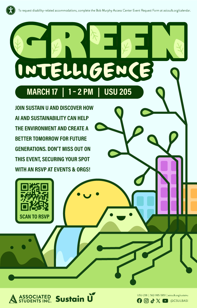 Green Intelligence
      March 17
      1 to 2 p.m.
      USU 205