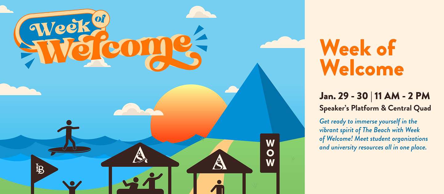 Week of welcome, Sept. 3 - 4, Speaker’s Platform and Central Quad, 11 a.m. to 2 p.m. 