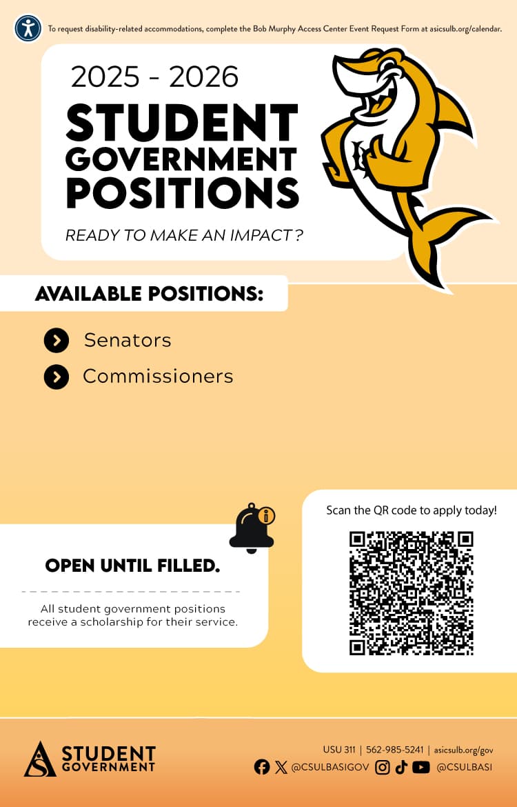 ASI Student Government Applications
2025 - 26
Online