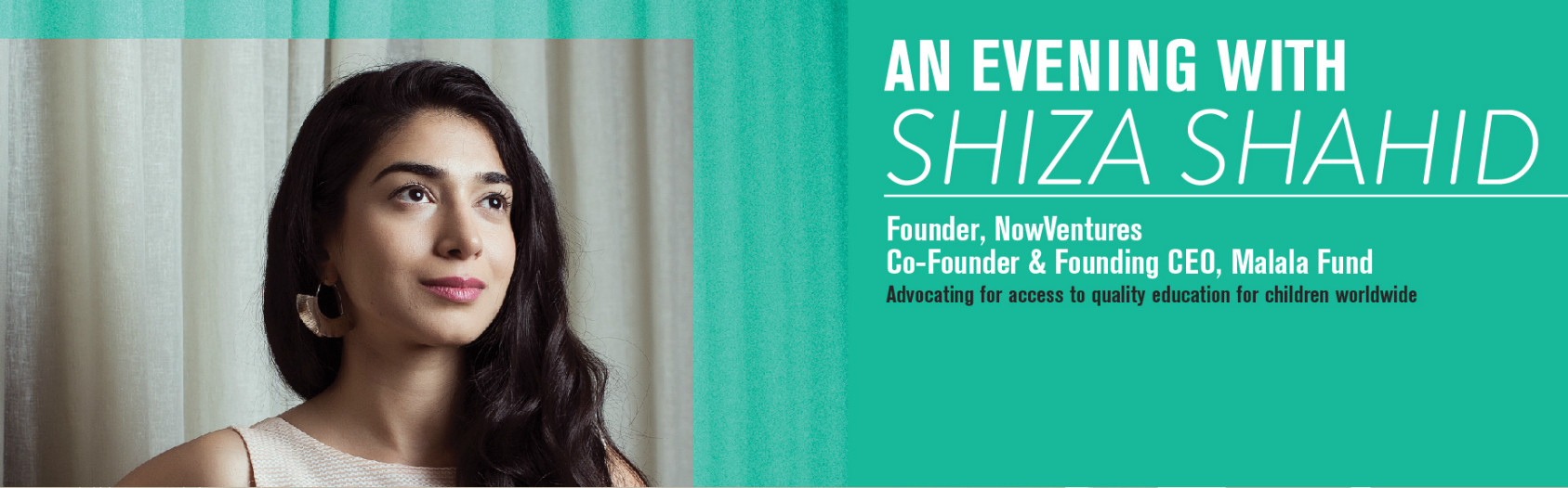 An Evening With: Shiza Shahid banner