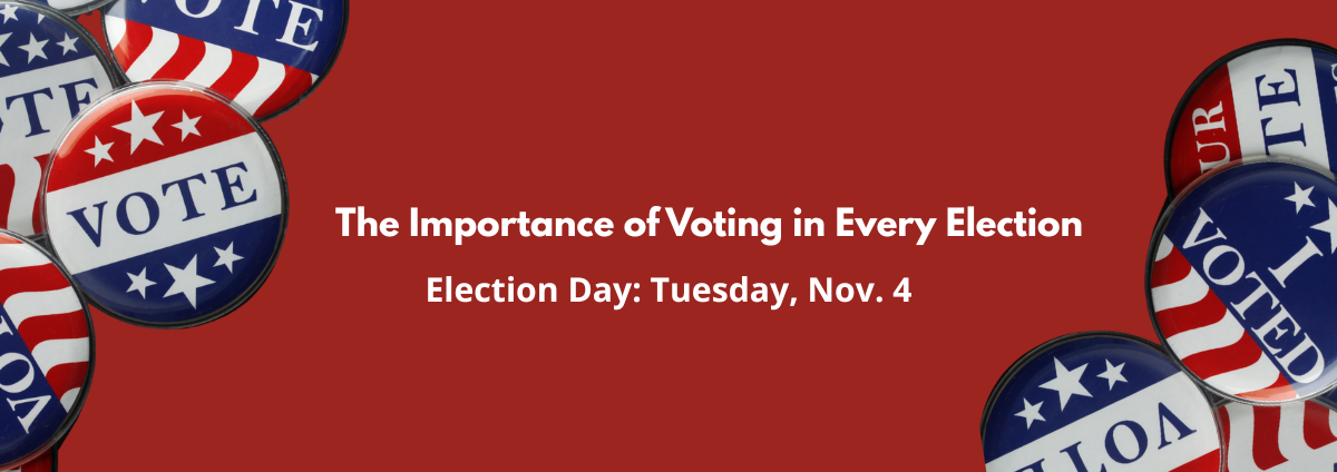 Election buttons with text