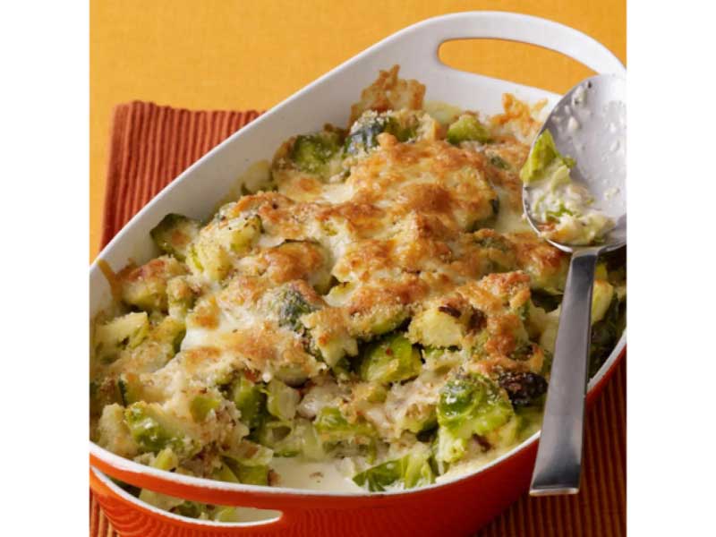 Broccoli Rice Casserole in tray