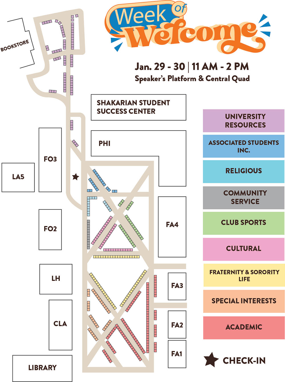 Week of Welcome Map