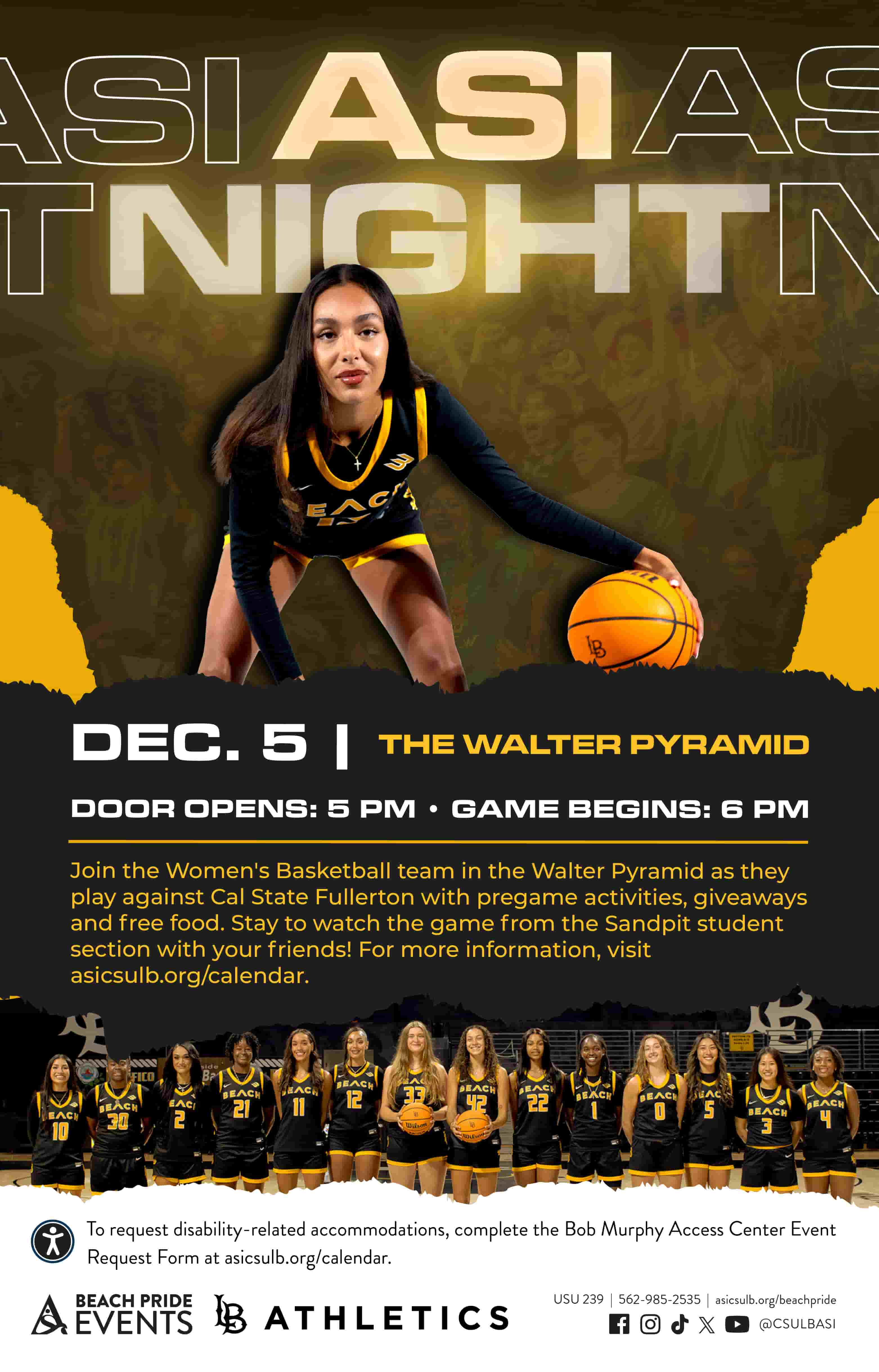 ASI Night Women's Basketball - Dec 5