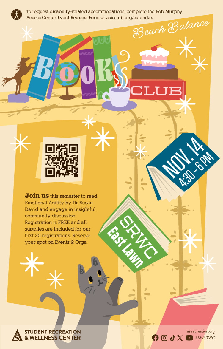 Beach Balance Book Club Event Poster