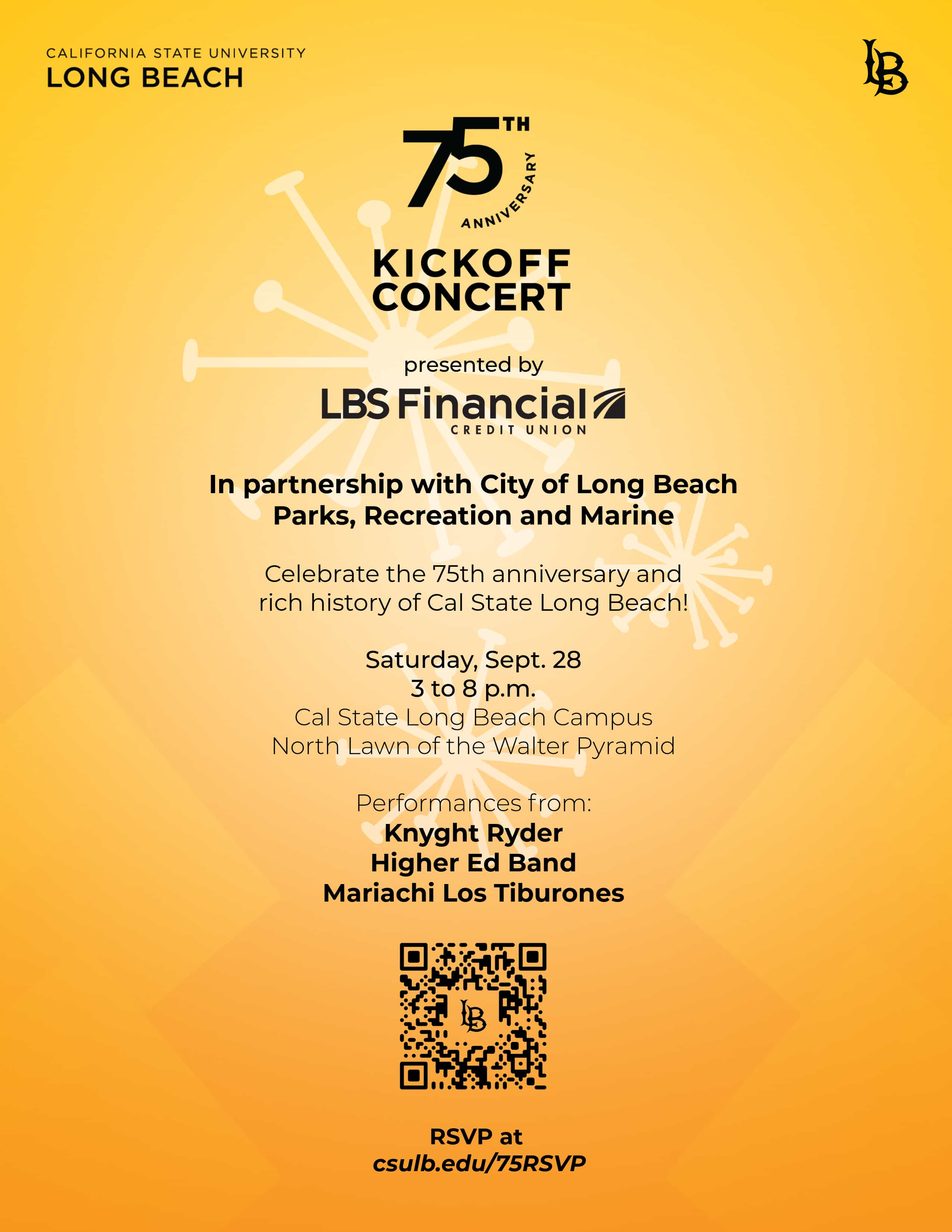 75th Anniversary Kickoff Concert Flyer