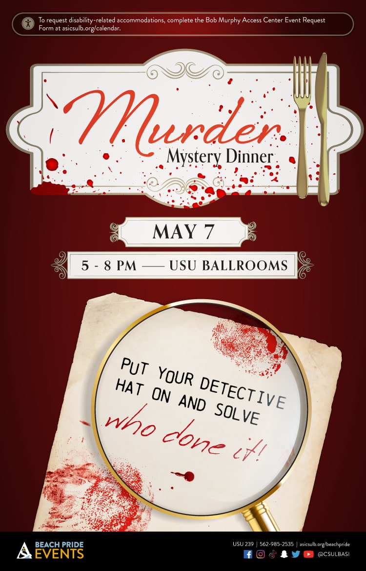 BeachPride Event - May 7 - Murder Mystery Dinner