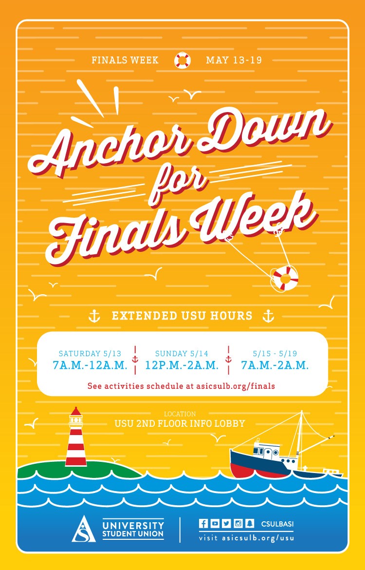 Anchor Down For Finals Week poster