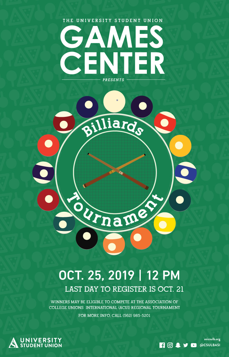 Billiards tournament poster