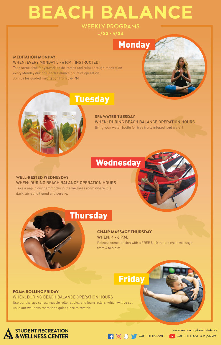 beach balance weekly events poster