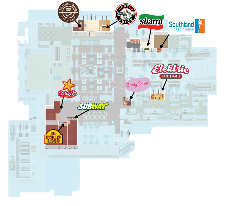 Map of food vendors