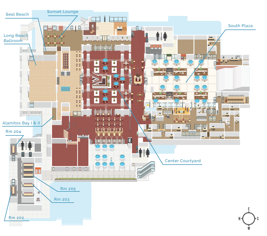 Floor Map of 2nd Floor of the USU